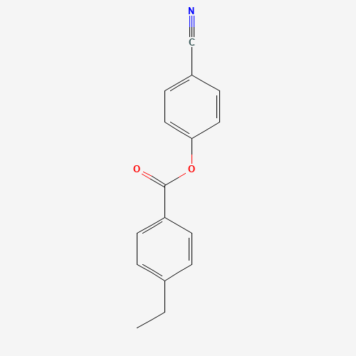 4-ETHYLBENZOIC ACID-4'-CYANOPHENYL ESTER (CAS: 56131-48-7) - Chemical Structure and Molecular Formula 