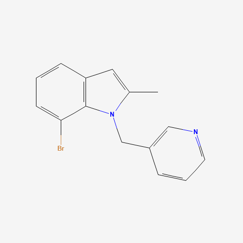 7-BROMO-2-METHYL-1-PYRIDIN-3-YLMETHYL-1H-INDOLE (CAS: 850349-26-7) - Chemical Structure and Molecular Formula 