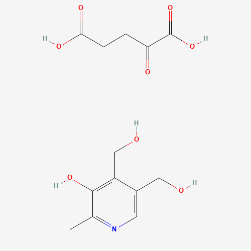 2-oxoglutaric acid,compound with 5-hydroxy-6-methylpyridine-3,4-dimethanol (1:1) (CAS: 27280-85-9) - Chemical Structure and Molecular Formula 