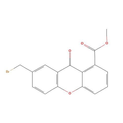 7-(BROMOMETHYL)-9-OXO-9H-XANTHENE-1-CARBOXYLIC ACID,METHYL ESTER (CAS: 328526-38-1) - Chemical Structure and Molecular Formula 