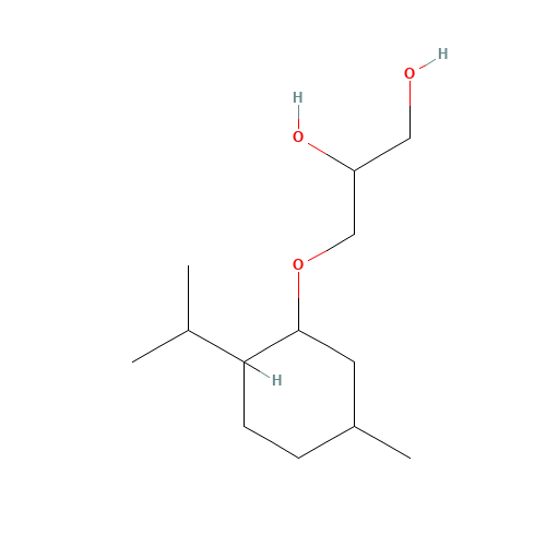 Menthoxypropanediol (CAS: 87061-04-9) - Chemical Structure and Molecular Formula 