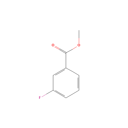 METHYL 3-FLUOROBENZOATE (CAS: 455-68-5) - Chemical Structure and Molecular Formula 
