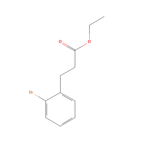 3-(2-BROMO-PHENYL)-PROPIONIC ACID ETHYL ESTER (CAS: 135613-33-1) - Chemical Structure and Molecular Formula 