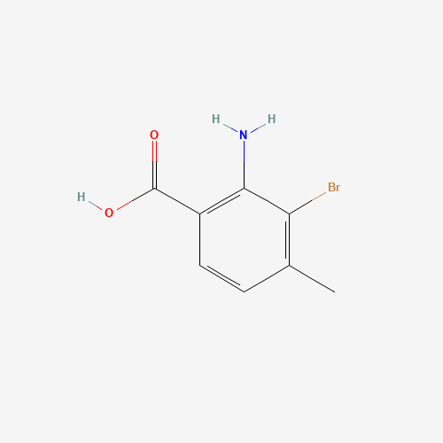2-amino-3-bromo-4-methylbenzoic acid (CAS: 320740-35-0) - Chemical Structure and Molecular Formula 