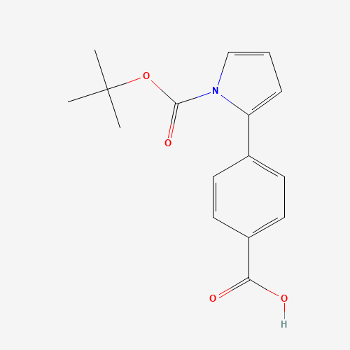 4-(2'-N-BOC-PYRROLE)BENZOIC ACID (CAS: 669713-98-8) - Chemical Structure and Molecular Formula 