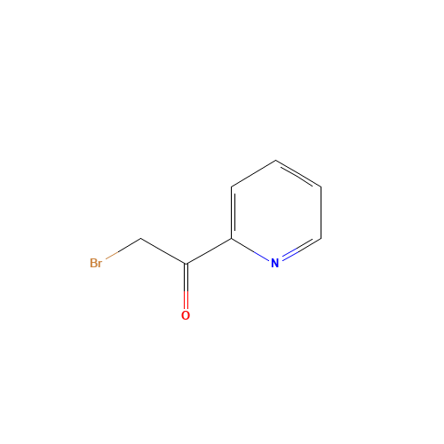 2-bromo-1-pyridin-2-yl-ethanone (CAS: 40086-66-6) - Chemical Structure and Molecular Formula 