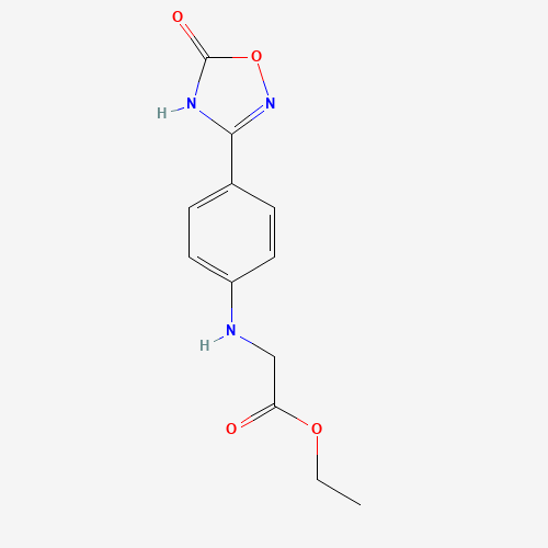 ethyl 2-(4-(5-oxo-4,5-dihydro-1,2,4-oxadiazol-3-yl)phenylamino)acetate (CAS: 872728-83-1) - Chemical Structure and Molecular Formula 