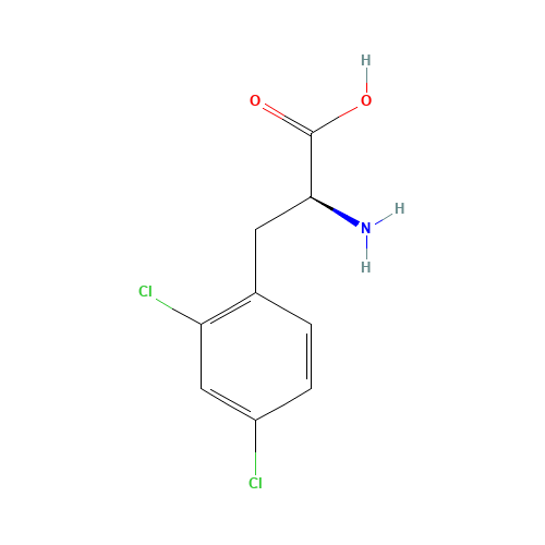 L-2,4-DICHLOROPHENYLALANINE (CAS: 111119-36-9) - Chemical Structure and Molecular Formula 