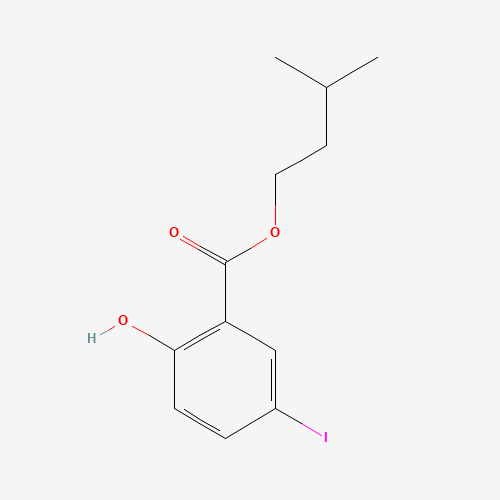 isopentyl 2-hydroxy-5-iodobenzoate (CAS: 15125-92-5) - Chemical Structure and Molecular Formula 