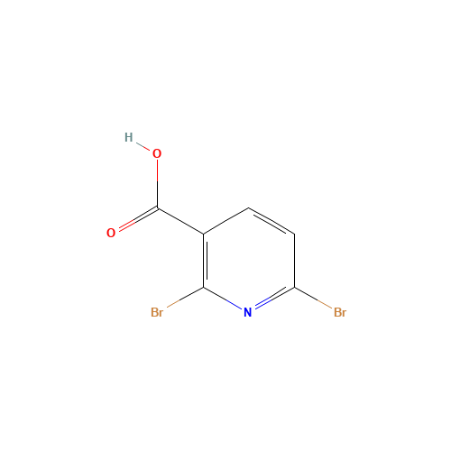 2,6-Dibromo-3-pyridinecarboxylic acid (CAS: 55304-85-3) - Chemical Structure and Molecular Formula 