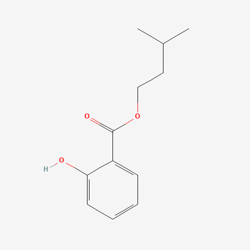 Isoamyl o-hydroxybenzoate (CAS: 87-20-7) - Chemical Structure and Molecular Formula 
