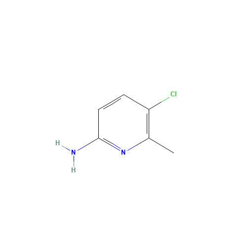 2-AMINO-5-CHLORO-6-PICOLINE (CAS: 36936-23-9) - Chemical Structure and Molecular Formula 