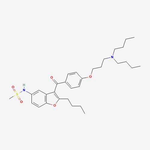 Dronedarone chemical structure Dronedarone (CAS: 141626-36-0) - Chemical Structure and Molecular Formula