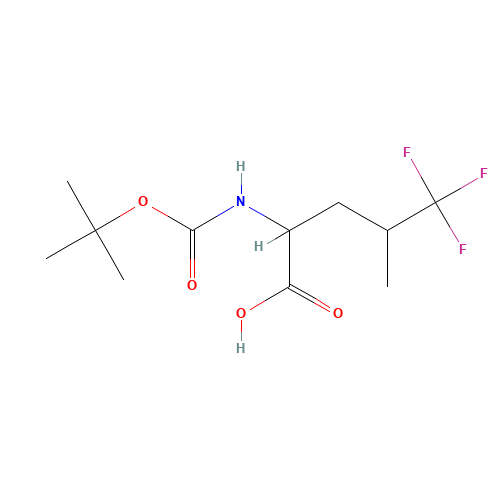 BOC-D,L-5,5,5-TRIFLUOROLEUCINE (CAS: 409333-67-1) - Chemical Structure and Molecular Formula 