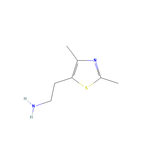 2-(2,4-dimethylthiazol-5-yl)ethanamine (CAS: 142437-68-1) - Chemical Structure and Molecular Formula 