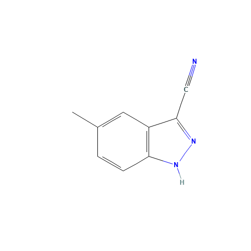5-methyl-1H-indazole-3-carbonitrile (CAS: 90322-83-1) - Chemical Structure and Molecular Formula 