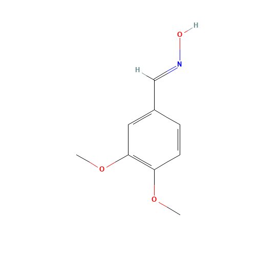 3,4-Dimethoxy-benzaldoxim (CAS: 2169-98-4) - Chemical Structure and Molecular Formula 