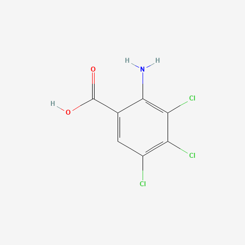 2-Amino-3,4,5-trichlorobenzoic acid (CAS: 50419-72-2) - Chemical Structure and Molecular Formula 
