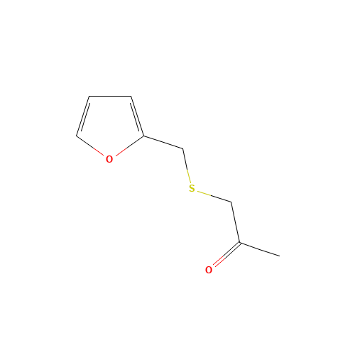 (2-FURFURYLTHIO)ACETONE (CAS: 58066-86-7) - Chemical Structure and Molecular Formula 