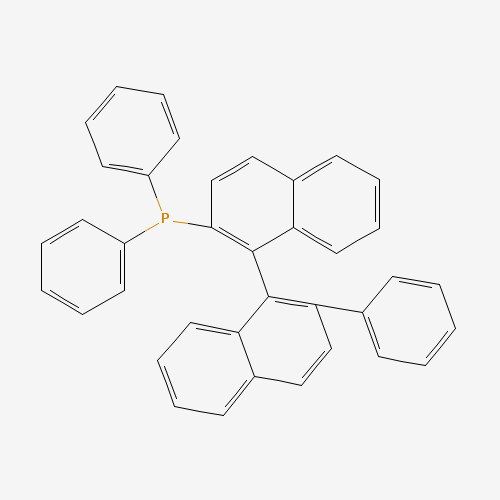 (R)-2-Diphenyphosphino-2'-phenyl-1,1'-binaphthyl (CAS: 348617-10-7) - Chemical Structure and Molecular Formula 