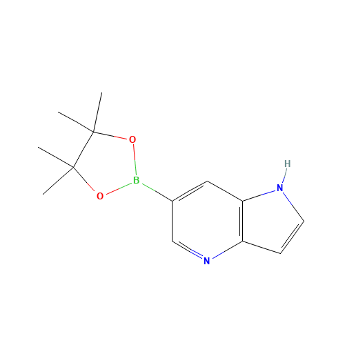 1H-PYRROLO[3,2-B]PYRIDINE-6-BORONIC ACID PINACOL ESTER (CAS: 1045855-91-1) - Chemical Structure and Molecular Formula 