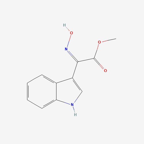 HYDROXYIMINO-(1H-INDOL-3-YL)-ACETIC ACID METHYL ESTER (CAS: 113975-75-0) - Chemical Structure and Molecular Formula 