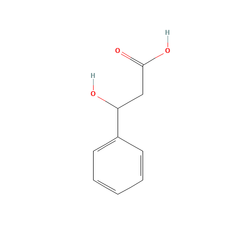3-HYDROXY-3-PHENYL-PROPIONIC ACID (CAS: 3480-87-3) - Chemical Structure and Molecular Formula 