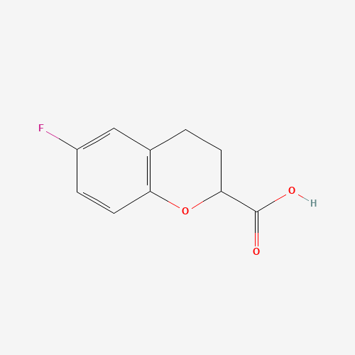 6-Fluorochromane-2-carboxylic acid (CAS: 99199-60-7) - Chemical Structure and Molecular Formula 