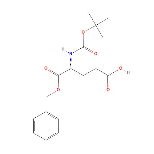 Boc-D-Glu-OBzl (CAS: 34404-30-3) - Chemical Structure and Molecular Formula 