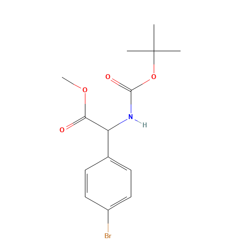 (4-Bromophenyl)-tert-butoxycarbonylaminoacetic acid methyl ester (CAS: 709665-73-6) - Related Chemical Product