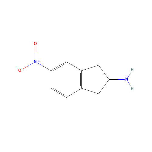2-AMINO-5-NITROINDAN (CAS: 212845-77-7) - Chemical Structure and Molecular Formula 