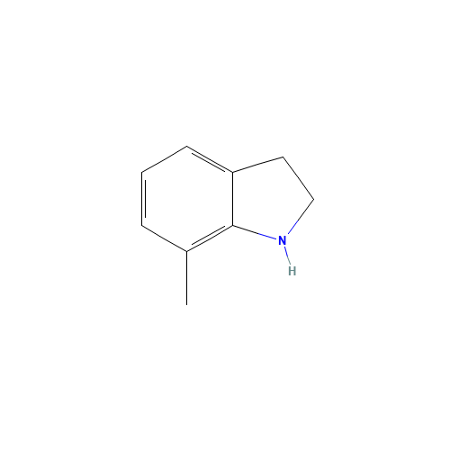 7-METHYL-2,3-DIHYDRO-1H-INDOLE (CAS: 65673-86-1) - Chemical Structure and Molecular Formula 