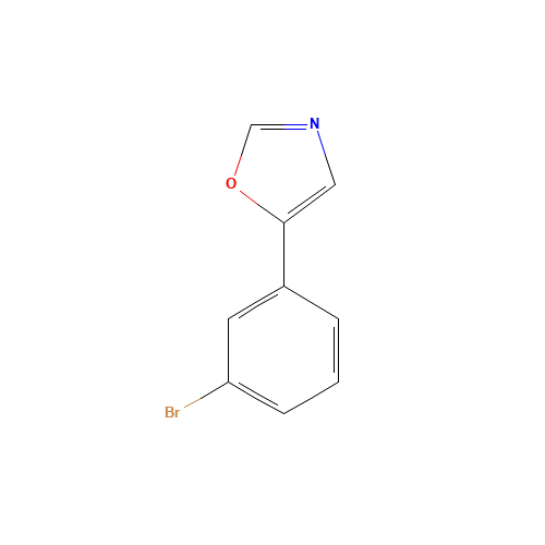 5-(3-BROMOPHENYL)-1,3-OXAZOLE (CAS: 243455-57-4) - Chemical Structure and Molecular Formula 