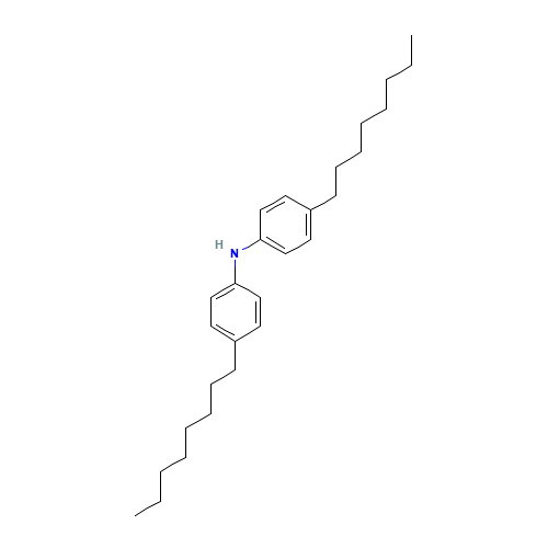Dioctyldiphenylamine (CAS: 101-67-7) - Chemical Structure and Molecular Formula 
