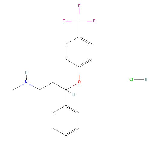 Fluoxetine hydrochloride (CAS: 56296-78-7) - Chemical Structure and Molecular Formula 
