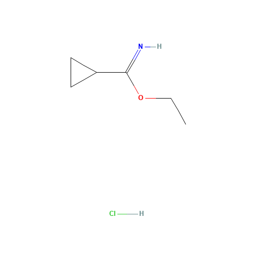 ethyl cyclopropanecarbimidate,HCl (CAS: 63190-44-3) - Chemical Structure and Molecular Formula 