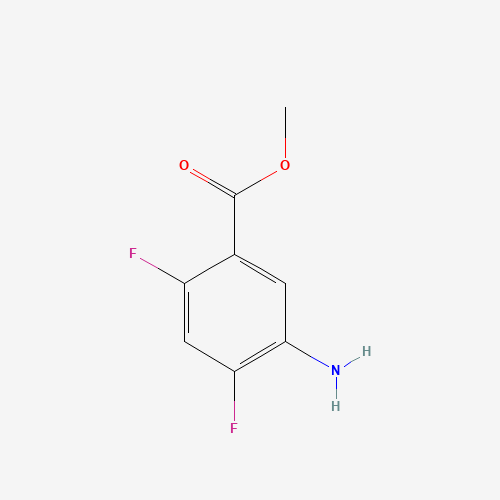 Methyl 5-amino-2,4-difluorobenzoate (CAS: 125568-73-2) - Chemical Structure and Molecular Formula 