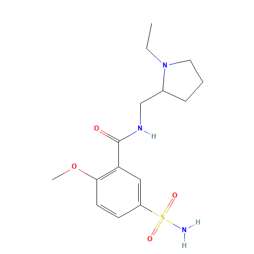 Sulpiride (CAS: 15676-16-1) - Chemical Structure and Molecular Formula 