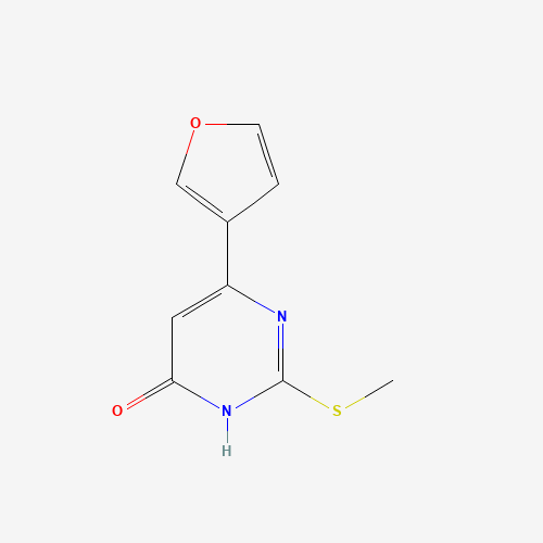 6-(furan-3-yl)-2-(methylthio)pyrimidin-4(3H)-one (CAS: 1184914-40-6) - Chemical Structure and Molecular Formula 