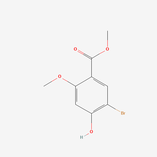methyl 5-bromo-4-hydroxy-2-methoxybenzoate (CAS: 185050-77-5) - Chemical Structure and Molecular Formula 