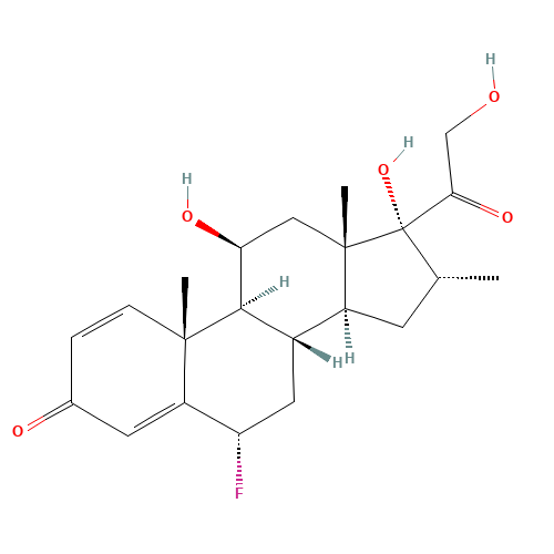 Paramethasone (CAS: 53-33-8) - Chemical Structure and Molecular Formula 