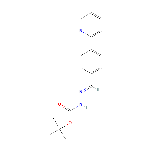 tert-Butyl [[4-(2-pyridinyl)phenyl]methylene]hydrazinecarboxylate (CAS: 198904-84-6) - Chemical Structure and Molecular Formula 