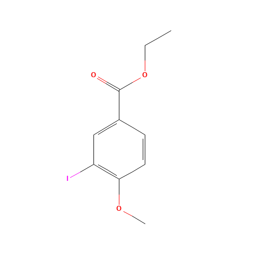 BENZOIC ACID,3-IODO-4-METHOXY-,ETHYL ESTER (CAS: 207115-38-6) - Chemical Structure and Molecular Formula 