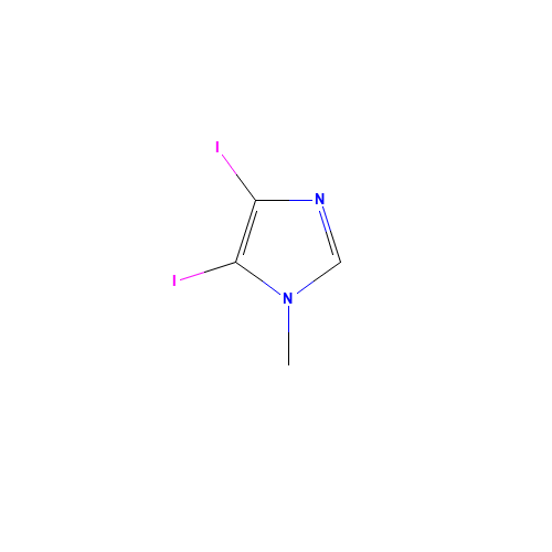 4,5-DIIODO-1-METHYL-1H-IMIDAZOLE (CAS: 37067-96-2) - Chemical Structure and Molecular Formula 