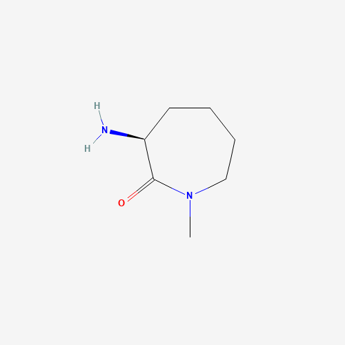 (S)-3-AMINO-1-METHYL-AZEPAN-2-ONE (CAS: 209983-96-0) - Chemical Structure and Molecular Formula 