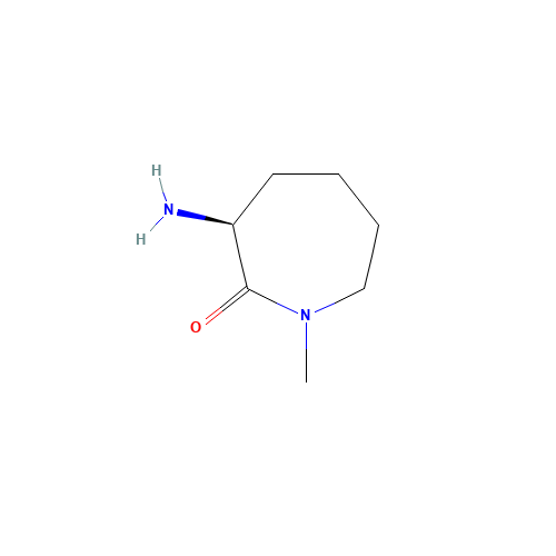 (S)-3-AMINO-1-METHYL-AZEPAN-2-ONE (CAS: 209983-96-0) - Chemical Structure and Molecular Formula 