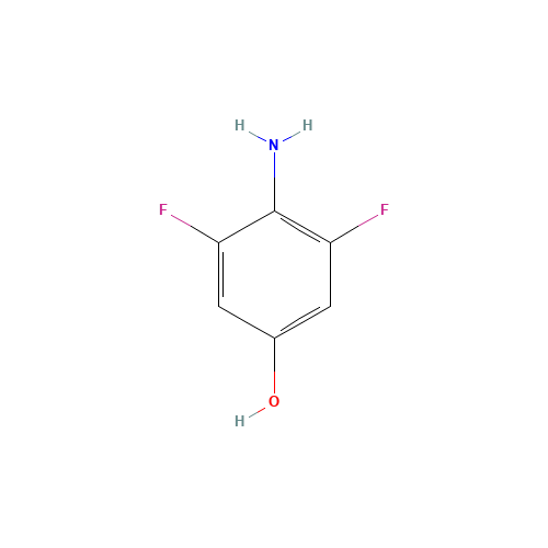 4-AMINO-3,5-DIFLUORO-PHENOL (CAS: 135086-76-9) - Chemical Structure and Molecular Formula 