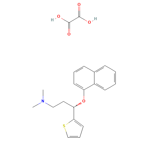 S-(+)-N,N-Dimethyl-3-(1-naphthoxy)-3-(2-thienyl)-1-propylamine oxalate (CAS: 132335-47-8) - Related Chemical Product