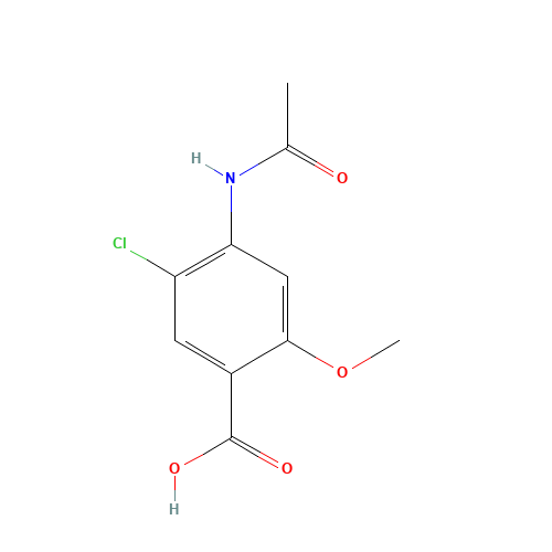 4-Acetamino-5-Chloro-2-Methoxyl Benzoic Acid (CAS: 24201-13-6) - Related Chemical Product