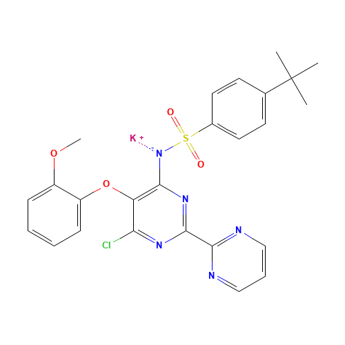 N-[6-Chloro-5-(2-methoxyphenoxy)[2,2'-bipyrimidin]-4-yl]-4-(1,1-dimethylethyl)benzenesulfonamide potassium salt (CAS: 301646-59-3) - Related Chemical Product